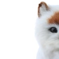 thumbnail image 3 of Juguete de peluche de caballo o gato de simulación para decoración del hogar y jardín de hadas Gato blanco, 3 of 6