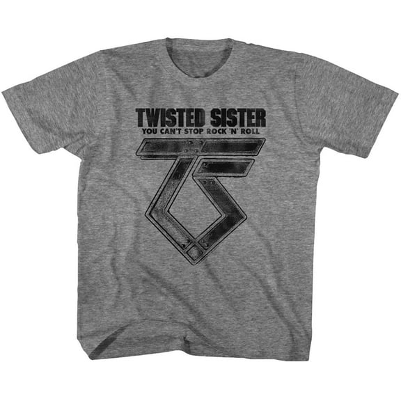 Twisted Sister Can't Stop Rock'N'Roll Graphite Heather Youth T-Shirt