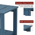 thumbnail image 5 of STOOG Outdoor Furniture Set, 5 Piece Patio Conversation Set with Bench & 2 Pcs Chairs & Coffee Table & Side Table, All-Weather Outdoor Sectional Chairs Set for Porch Balcony Garden Backyard, Blue, 5 of 11