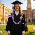 thumbnail image 5 of 2026 Graduation Ribbon Lei Necklace Class Of 2026 Grad Ribbon Money Lei Double Braided Graduation Lei Necklace Party Supplies 47.2in Multi Color, 5 of 6