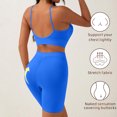 thumbnail image 5 of Diufon Two Piece Workout Sets for Women Spaghetti Straps Sports Bras and High Waist Matching Shorts Gym Yoga Outfits, 5 of 9