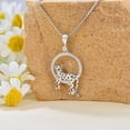 thumbnail image 2 of SOULMEET Cheetah Pendant Necklace Leopard Round Necklaces Sterling Silver Panther Necklace Jewelry Gift for Women, 2 of 7