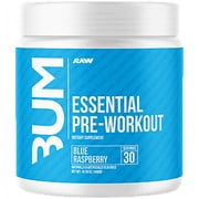 Raw Nutrition Bum, Essential Pre-Workout, Blue Raspberry, 14.39 oz (408 g)