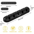 thumbnail image 3 of 3 Pack Cable Clips, Cord Management Organizer, Silicone Adhesive Hooks, Cable Holder for Power Cables and Charging Accessories, Mouse Cable, PC, Office and Home, 3 of 5