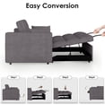 thumbnail image 5 of ShiKeyi 3 in 1 Convertible Sleeper Futon Sofa Bed, 55" Pull Out Sofa Bed with Storage Pocket/Side Pocket/2 Pillows for Living Room, Dark Gray, 5 of 6