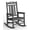 Dark Gray, variant on Oversized HDPE Outdoor Rocking Chair, All-Weather High Back Porch Rocker, Gray