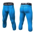 thumbnail image 2 of Pantalons d'Entraînement Hommes Respirants Toutes Saisons Exercice Simple Serré Extensible Basketball Base Entraînement Compression Pantalon Sport Homme Bleu TTG, 2 of 4