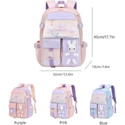 BTEPSGA Bunny Backpack, Kawaii Backpack Cute Sequin Bag, Back Protection Lightweight Backpack,Blue