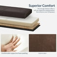 thumbnail image 3 of BELLEZE Storage Ottoman Bench Footstool - Amherst (Brown), 3 of 7