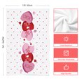 thumbnail image 2 of Sm:)e Valentine's Day Kitchen Dish Towels, 18x26 Inch, Set of 2, Be Mine I Love U XOXO Hearts, 2 of 6