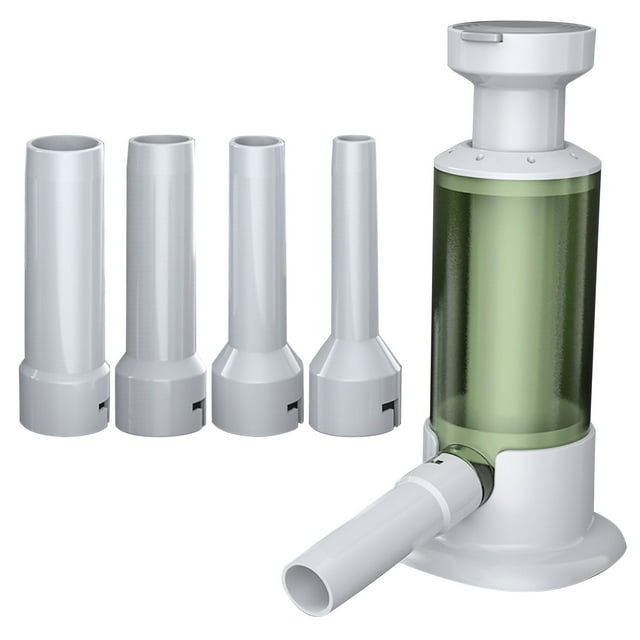 COM1950s Manual Sausage Stuffer with 4 Nozzles, Household Sausage Maker Machine for Homemade Sausages and Salami, Easy To Use Kitchen Tool for Adults and Family Cooking, Efficient Filling Device