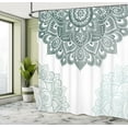 thumbnail image 4 of Ambesonne Flora Shower Curtain, South Mandala Design Print, 69"Wx84"L, Reseda Green, 4 of 4