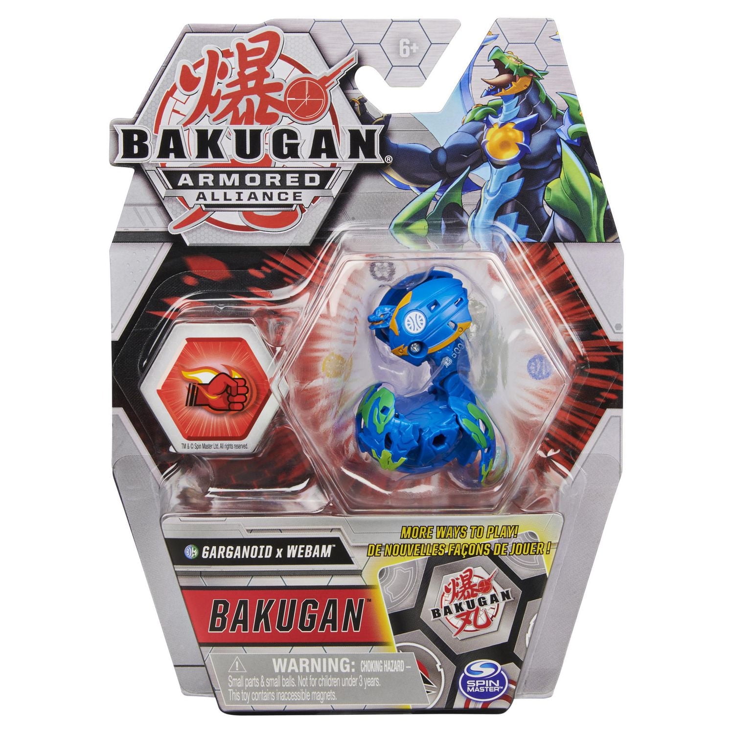 Bakugan, Fused Gargonoid x Webam, 2-inch Tall Armored Alliance Collectible Action Figure and Trading Card