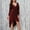 Wine, variant on mtvxesu Women Dresses for Summer, Women's Fashion Casual Sexy V-neck Slim Bright Silk Long Sleeve Swallowtail Dress Wedding Guest Dresses
