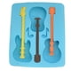 thumbnail image 1 of Molde de hielo de silicona con forma de guitarra para modelar enrejado de hielo, tres enrejados (azul, 1 unidad), 1 of 5