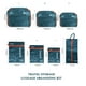 thumbnail image 2 of Bewildely Bolsa de almacenamiento de viaje de 7 piezas, organizador de embalaje con cremallera, Maleta impermeable, soporte organizador de Almacenamiento y organización del hogar, 2 of 6