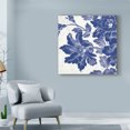 thumbnail image 3 of Trademark Fine Art 'Toile Roses VII Indigo' Canvas Art by Sue Schlabach, 3 of 3