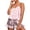 *Pink^, variant on ClodeEU Women's Printed Ruffle Trim Pajama Set,Spaghetti Strap Loungewear Sleepwear Pink^,Womens Plus L