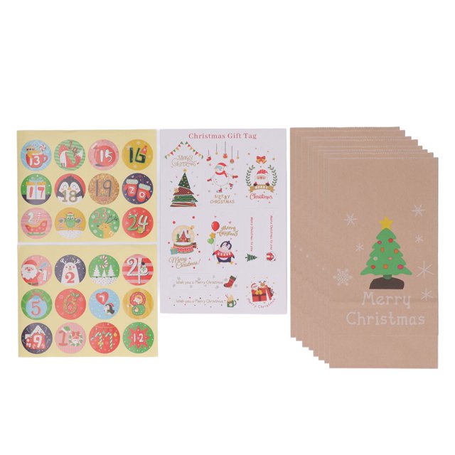 Christmas Gift Wrapping Bags,24 Pcs Christmas Gift Holiday Gift Bag Christmas Bags User-Friendly Design