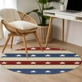 thumbnail image 5 of 4th of July Large Area Rugs for Bedroom Living Room, Soft Non Slip Carpet Bedside Rug, Blue Red Star Striped Independence Day Round Floor Cover Kitchen Accent Rug 4' for Dining Room/Office, 5 of 9