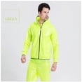 thumbnail image 3 of Chaqueta impermeable unisex ligera de para ciclistas Chaqueta impermeable y pantalones a prueba para hombres y mujeres Verde 2L DYNWAVEMX Chaqueta impermeable de ciclismo impermeable, 3 of 8