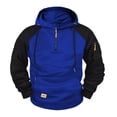 thumbnail image 1 of MHFRRA Sudadera con Capucha y Cremallera para Hombre, Forrada de Invierno, Informal, Holgada, para Otoño y Clima Frío Azul, 1 of 3