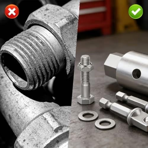 Stainless Steel Trailer Jack Electric Drill Adapter, Heavy Duty Socket Bit for 1 In Jack Drive Shaft, Universal Fit for Top Wind Jacks