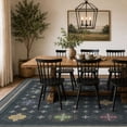 thumbnail image 2 of TURCURNO 8x10 Black Area Rugs for Living Room, Persian Oriental Distressed Stain Resistant Durable Rug for Office Bedroom Kitchen, 2 of 11