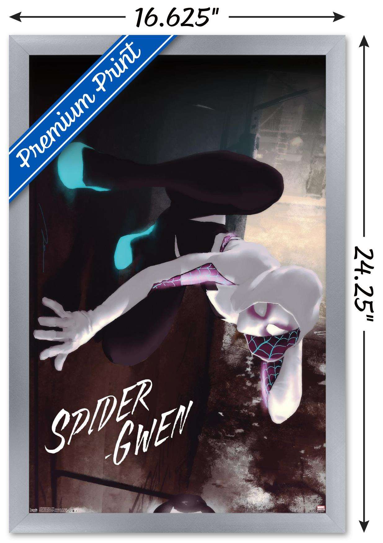 Marvel Comics - Spider-Gwen - Wall Wall Poster, 14.725" x 22.375", Framed