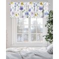 thumbnail image 5 of Spring Floral Valances for Windows, Watercolor Wildflower Multicolor Flowers Rod Pocket Kitchen Window Curtain Valance, Leaf Window Treatment Valance Curtains for Kitchen Living Room Bathroom, 54"x18", 5 of 6