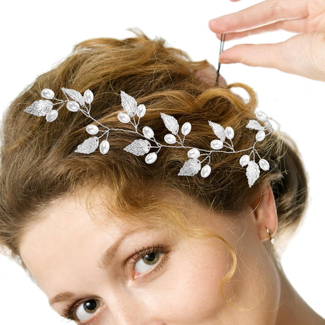 BESTYASH Vincha Para De Aleación Plateada Con Hojas Y Ideal Para Eventos Especiales