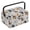 Cats, variant on Medium Sewing Box Organiser, Fabric Covered Storage Box with Handle, Internal Tray, Pin Cushion and Pocket for Sewing, Quilting and Knitting Supplies