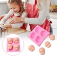 thumbnail image 4 of Doll Molds 4 Face Face Molds Polymer Baking Molds Fondant Cake Chocolate Molds Practical And Convenient Supplies For Home Kitchen, 4 of 5