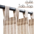 thumbnail image 2 of Cortinas de cocina Jinchan con presillas, lino, 36 cm, dos paneles, color beige, 2 of 9