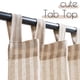 thumbnail image 2 of Cortinas de cocina Jinchan con presillas, lino, 36 cm, dos paneles, color beige, 2 of 9