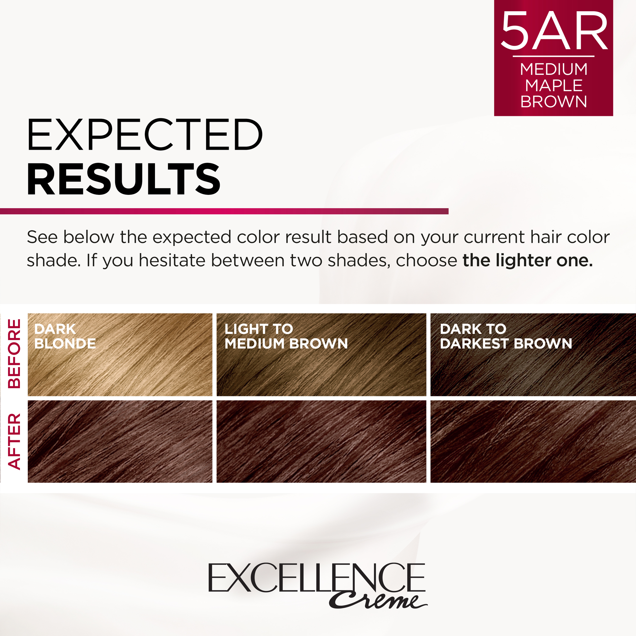L'Oreal Paris Excellence Creme Permanent Hair Color, 5AR Medium Maple Brown - image 5 of 8