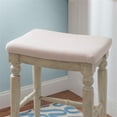 thumbnail image 6 of Linon Marino 30" Upholstered Backless Bar Stool in White Wash Wood, 6 of 8