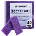 thumbnail image 1 of JEFHOMKIT Piedra pómez para pies, 40 piezas de piedra pómez para pies desechables, almohadillas de piedra pómez, piedra pómez, removedor de callos de piel muerta para pies, esponja, piedra de pedicura, 1 of 5