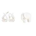 thumbnail image 1 of Estatua de cisne, elegante figura de de cerámica, escultura animal, figura decorativa coleccionable elaborada en cerámica, ideal para decorac, 1 of 8