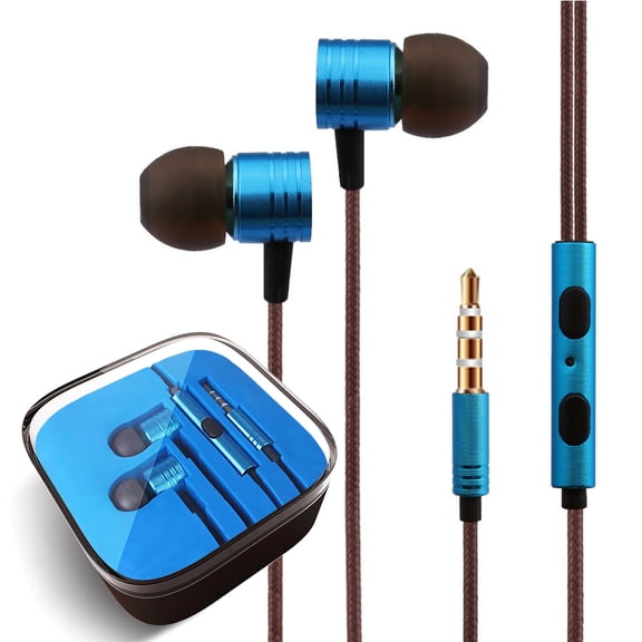 FREEDOMTECH Earphones in Ear Headphones Earbuds with Microphone and Volume Control for iPhone, iPod, iPad, Samsung Galaxy, Xaiomi and Android Smartphone Tablet Laptop, 3.5mm Audio Plug Devices
