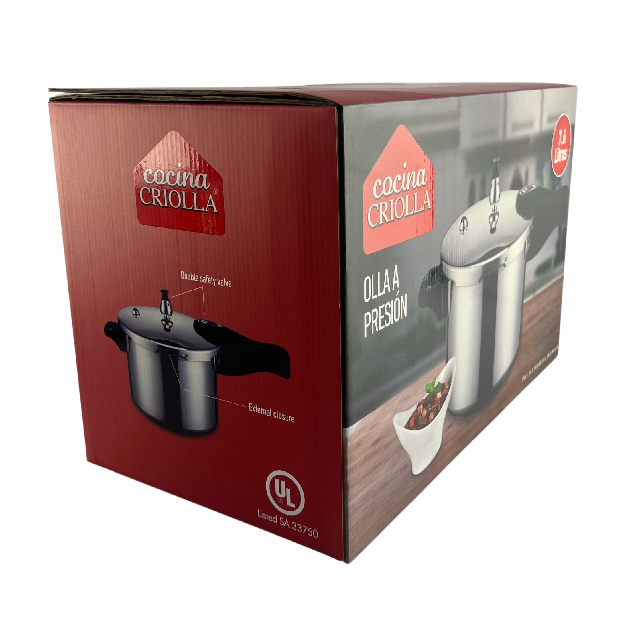 Cocina Criolla Aluminum Pressure Cooker 8qt