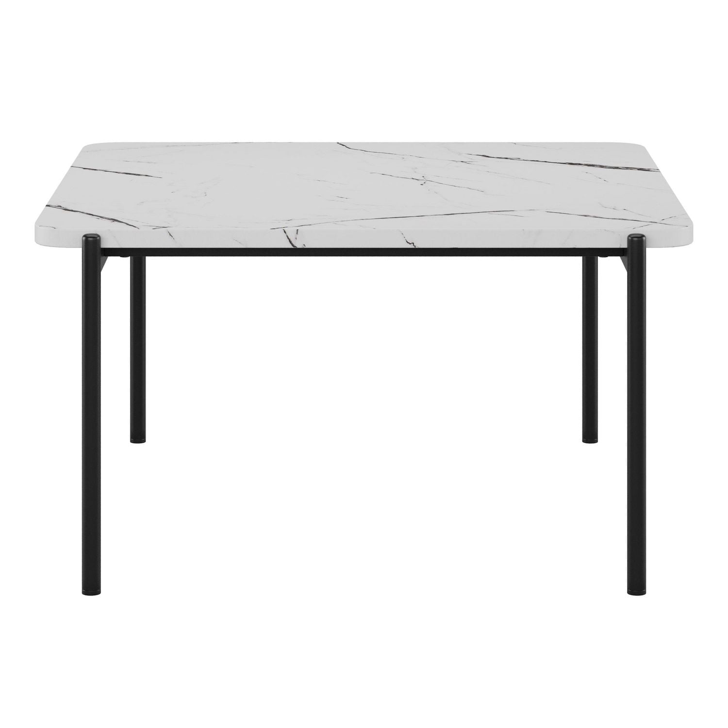 CorLiving Arlo Marbled Engineered Wood Finish Tabletop Indoor Coffee and Side Table Set with Metal Legs