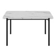 thumbnail image 2 of CorLiving Arlo Marbled Engineered Wood Finish Tabletop Indoor Coffee and Side Table Set with Metal Legs, 2 of 9