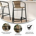 thumbnail image 4 of Flash Furniture Commercial Grade Indoor-Outdoor PE Rattan Restaurant Barstool with Black Steel Frame and Footrest in Medium Brown, 4 of 16