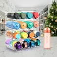 thumbnail image 3 of TAIMASI Water Bottle Organizer, 4 Packs Stackable Plastic Water Bottle Cup Holder, Drink/Water Bottle Storage Stand for Kitchen Countertop, Cabinet, Freezer, Pantry, 3 of 7
