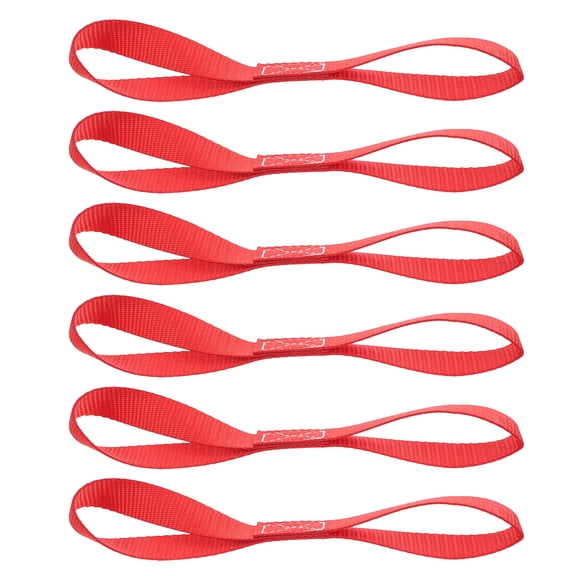GAXIRE 6Pcs Universal Heavy Duty Tie Down Straps Red Soft Loop for Motorcycles