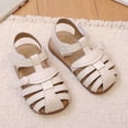 thumbnail image 6 of KPOPLK Toddler Girl Sandals Wide Toe Box Mary Jane Dress Shoes for Party School Uniform Summer Flower Girls Shoes Size 5.5,Beige, 6 of 6