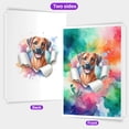 thumbnail image 2 of Funny Watercolor Adorable Rhodesian Ridgeback Peeking Through Torn Paper Effect 5x7in Folded Greeting Card Ridgebacks Dog Lover Gifts Single Note Card with Envelope - 00026, 2 of 5