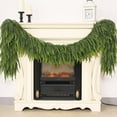 thumbnail image 2 of 9FT Christmas Norfolk Pine Garland, Artificial Pine Needles Xmas Garlands, Faux Greenery Garland for Holiday Fireplace, Table, Window,Stairs, Mante, Indoor Outdoor Christmas Decoration, 2 of 17