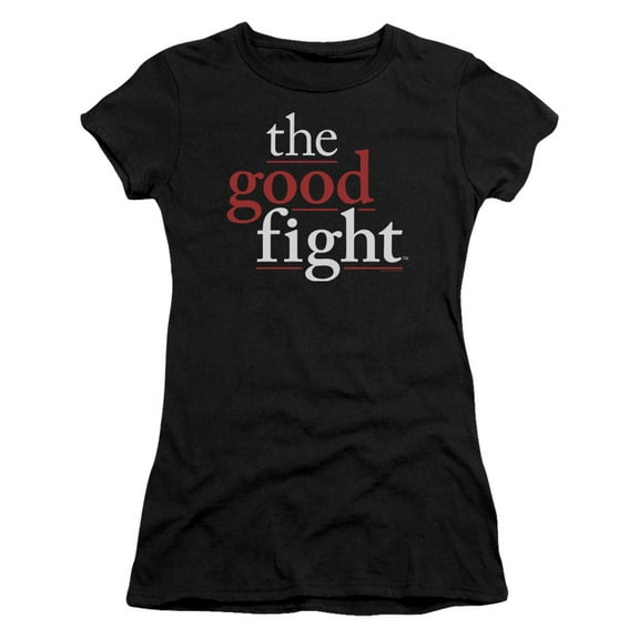 The Good Fight Logo Junior Women's Sheer T-Shirt Black